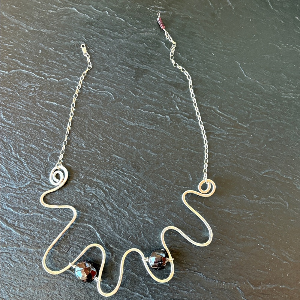 Wavy Silver Necklace